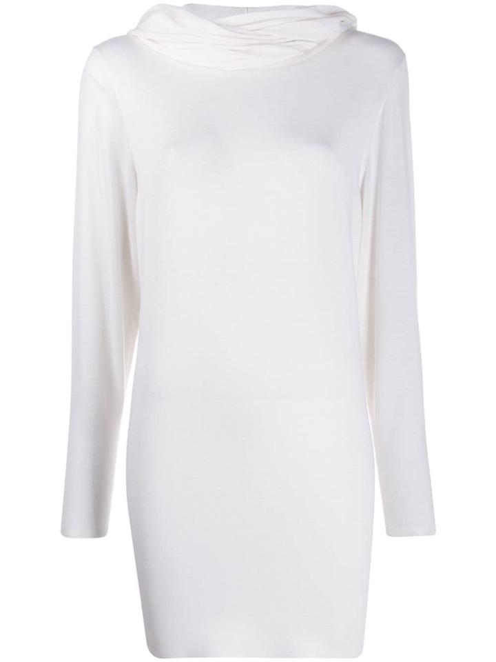 Missoni Knitted Hoody Dress - White