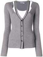 T By Alexander Wang Combined Cardigan - Grey