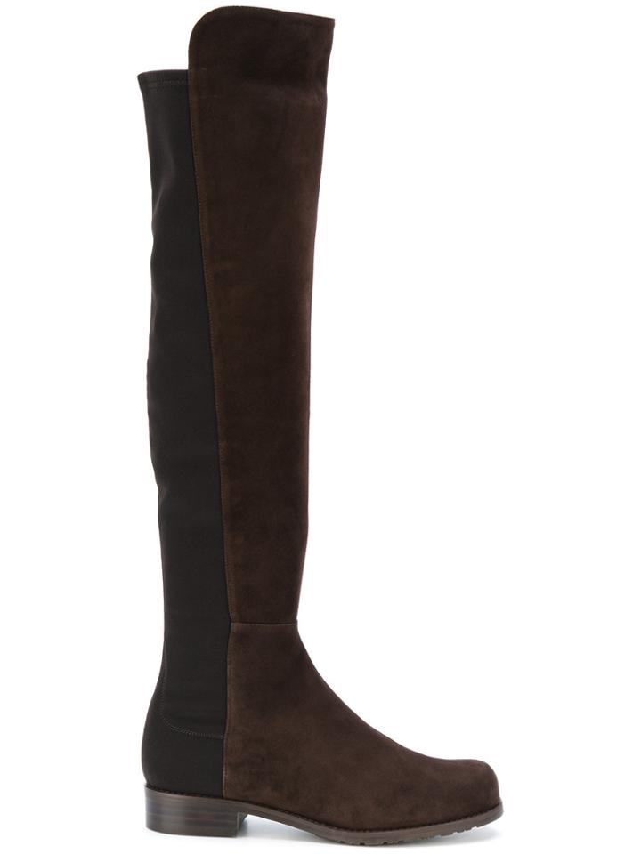 Stuart Weitzman Tonal Flat Boots - Brown