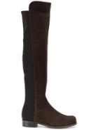 Stuart Weitzman Tonal Flat Boots - Brown