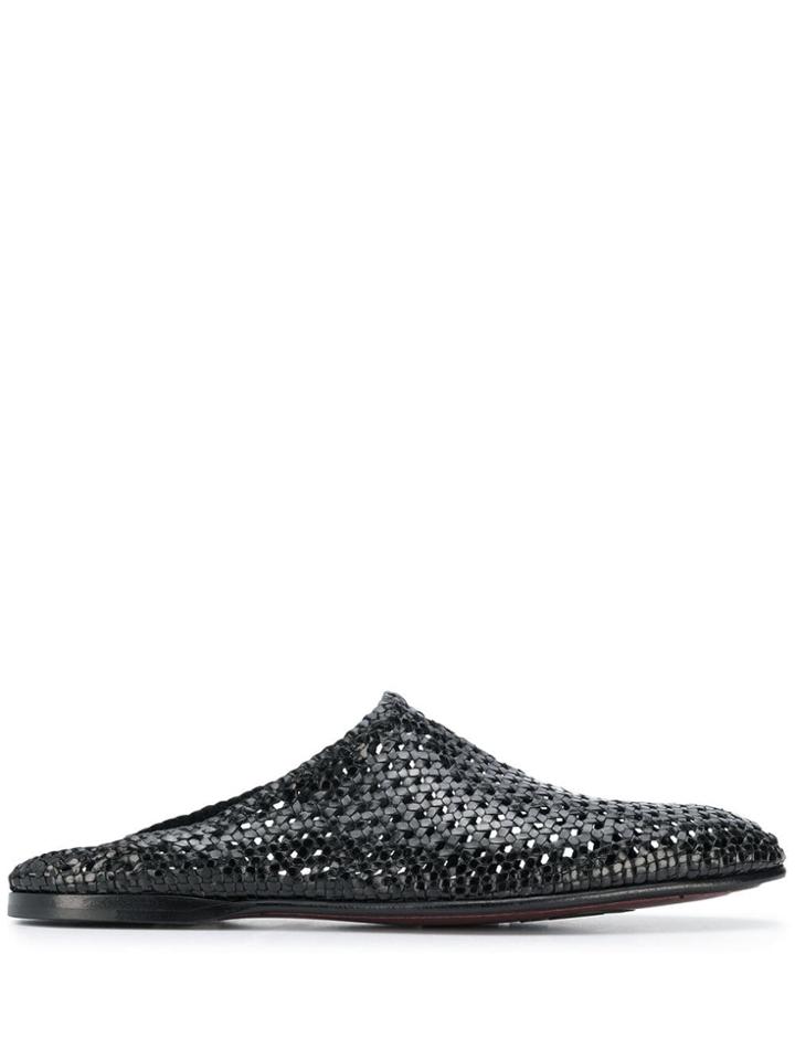 Dolce & Gabbana Woven Mules - Black