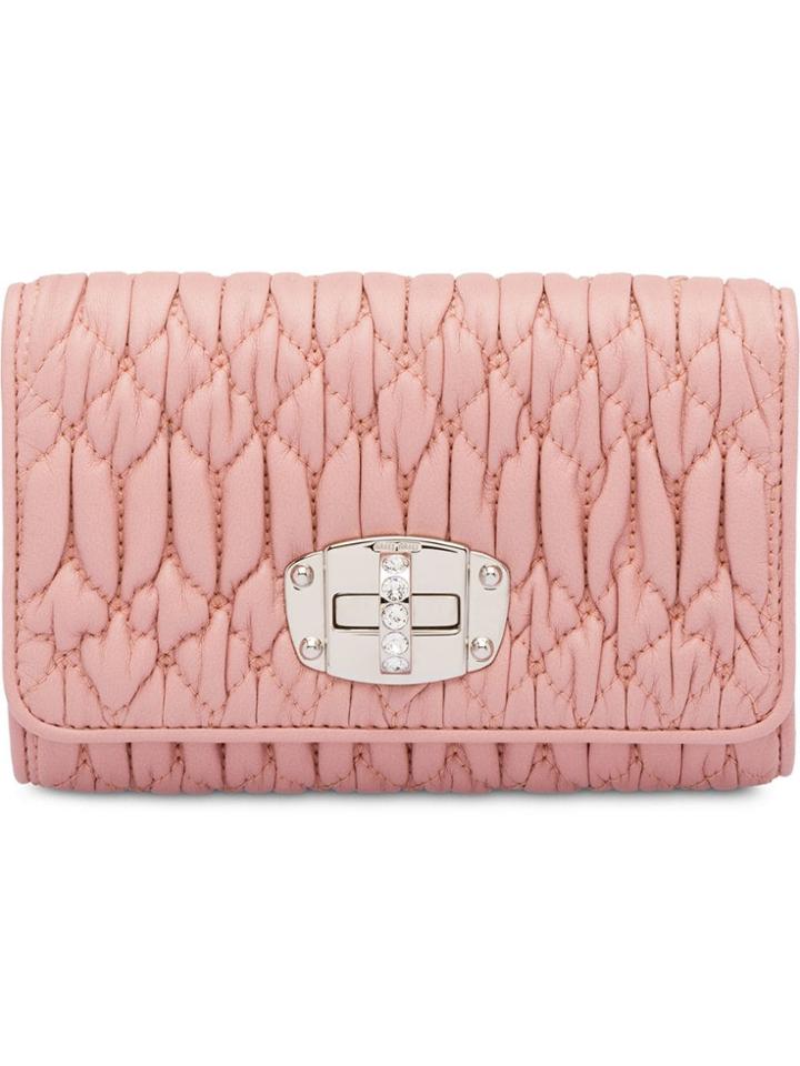 Miu Miu Leather Wallet - Pink
