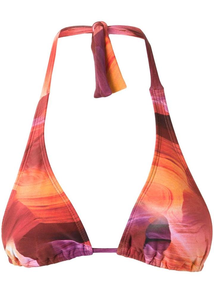 Lygia & Nanny Triangle Bikini Top, Women's, Size: 38, Yellow/orange, Polyamide/spandex/elastane