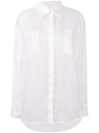 Msgm Sheer Loose-fit Shirt - White