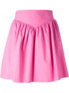 Moschino Wasitband Pleated Skirt, Women's, Size: 40, Pink/purple, Cotton