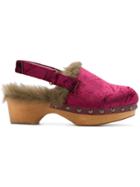 Mou Lined Clogs - Red