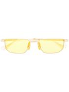 Gucci Eyewear Slim Rectangular Frame Sunglasses - Yellow