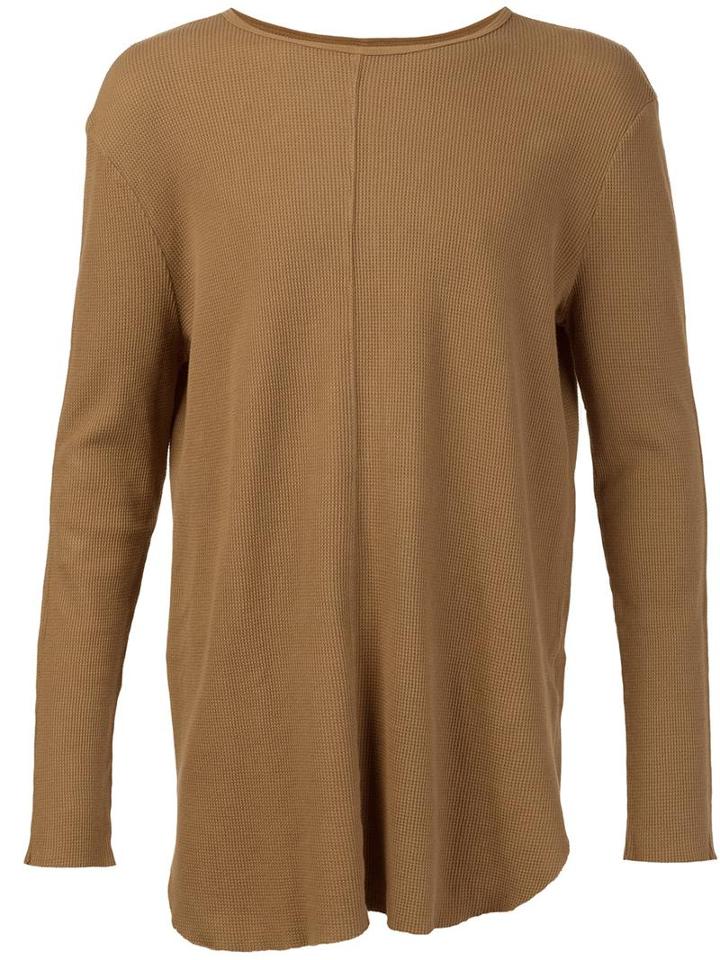 Daniel Patrick Boat Neck Longsleeved T-shirt, Men's, Size: Medium, Nude/neutrals, Cotton