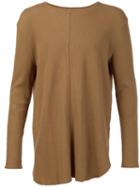 Daniel Patrick Boat Neck Longsleeved T-shirt, Men's, Size: Medium, Nude/neutrals, Cotton