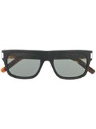 Saint Laurent Eyewear Square Tortoise Shell Sunglasses - Black
