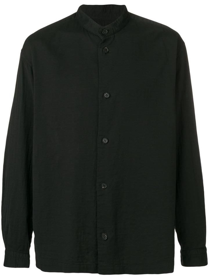 Issey Miyake Grandad Collar Shirt - Black