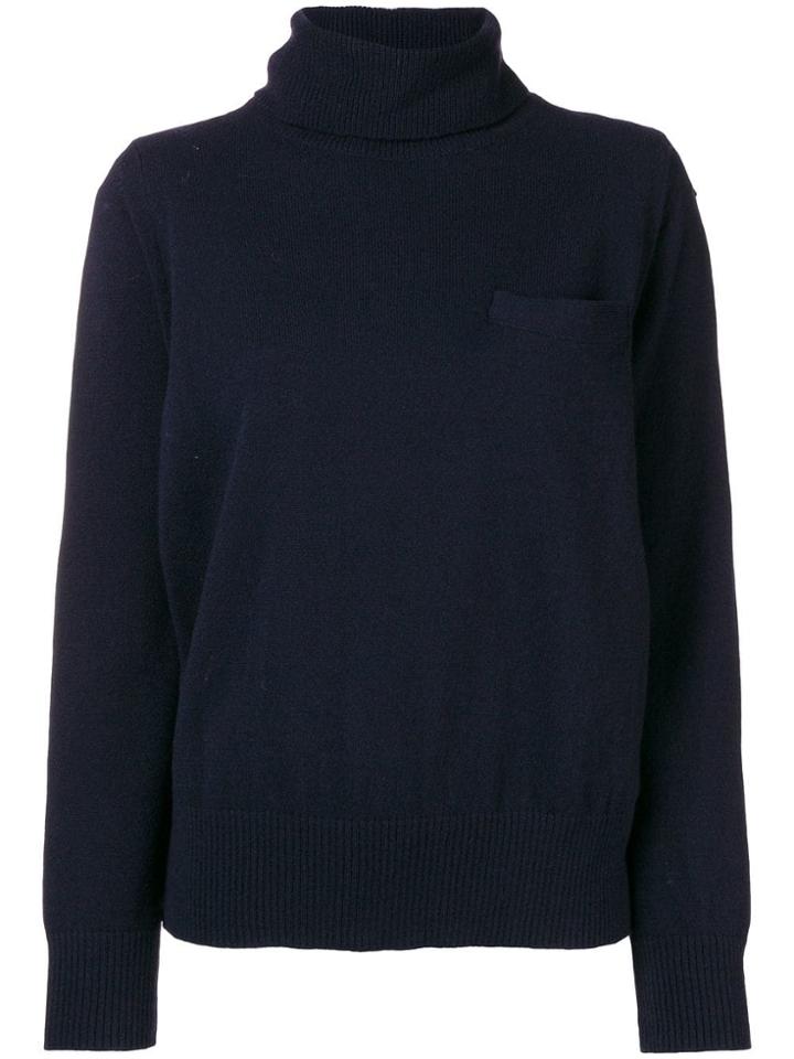 Sacai Pleated Back Knit Sweater - Blue