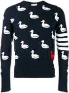 Thom Browne Duck Intarsia-knit Jumper - Blue