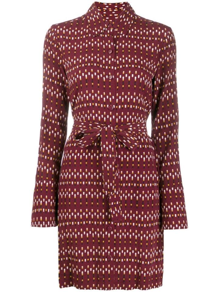 Equipment Patterned Shirt Dress - Red