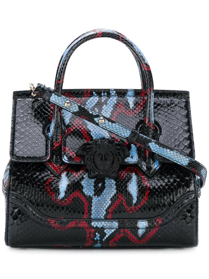 Versace Textured Palazzo Empire Tote - Black