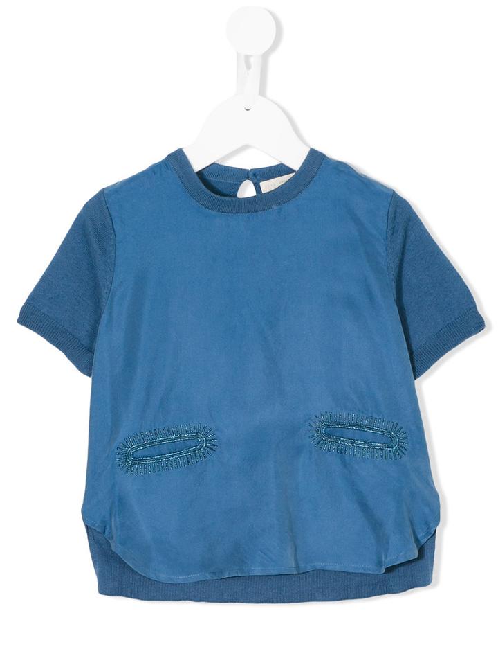 Stella Mccartney Kids - Short-sleeved Top - Kids - Silk/cotton/polyester - 4 Yrs, Blue