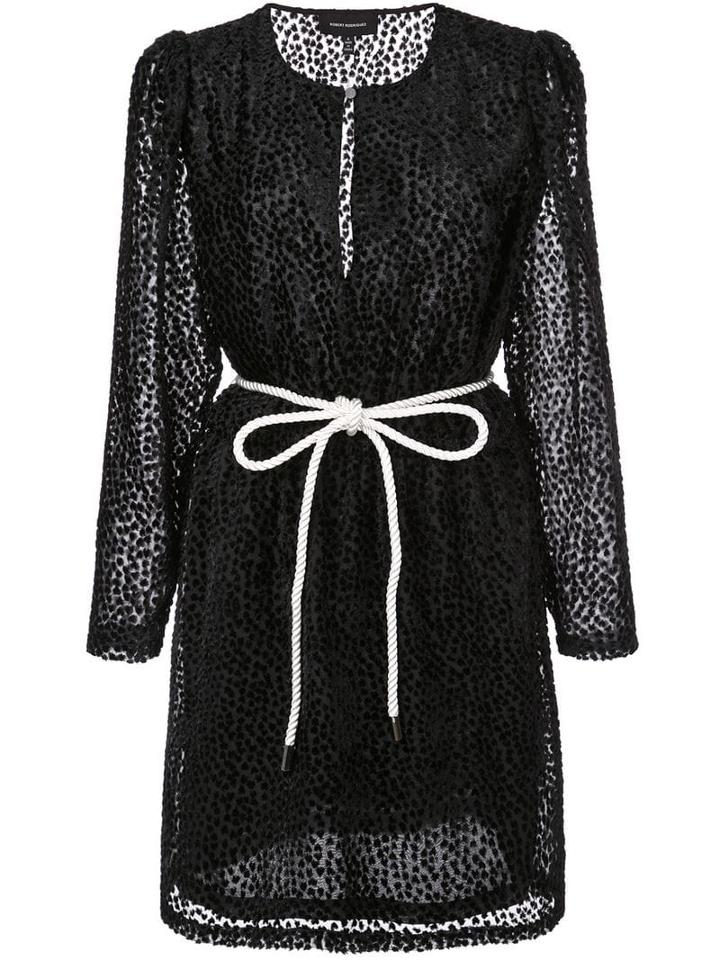 Robert Rodriguez Studio Pauline Velvet Mini Dress - Black
