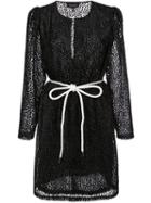Robert Rodriguez Studio Pauline Velvet Mini Dress - Black