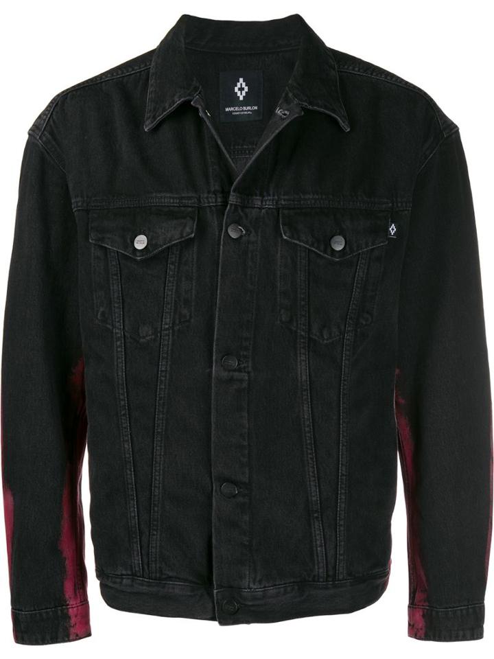 Marcelo Burlon County Of Milan Fitted Denim Jacket - Black