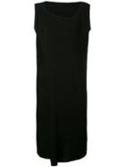 Issey Miyake - Asymmetric Neck Midi Plissé Dress - Women - Polyester - 3, Black, Polyester