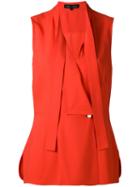 Proenza Schouler - Sleeveless Wrap Top - Women - Acetate/viscose - 8, Red, Acetate/viscose