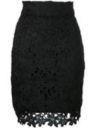 Bambah - Lace Mini Skirt - Women - Polyester - 14, Black, Polyester