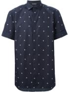 Neil Barrett Star Print Shirt, Men's, Size: 40, Blue, Cotton