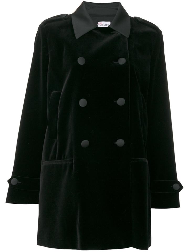 Red Valentino Classic Peacoat - Black