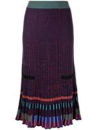 Kenzo Ribbed Midi Skirt - Purple
