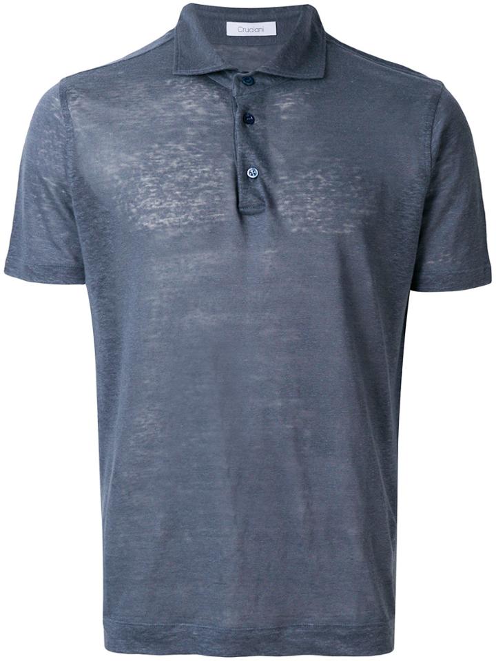 Cruciani Shortsleeved Polo Shirt - Blue
