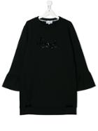 Simonetta Teen Embellished Sweatshirt Dress - Black