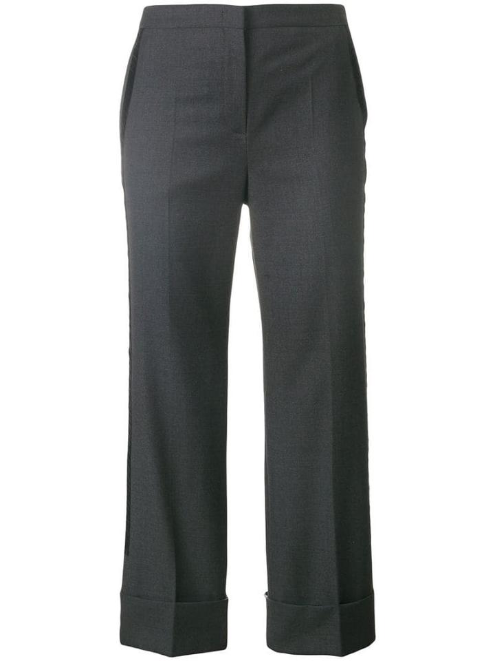 Nº21 Tailored Cropped Bootcut Trousers - Grey