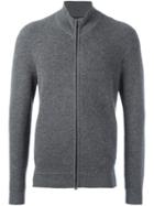 Z Zegna Zipped Cardigan, Men's, Size: Small, Grey, Polyamide/cashmere