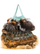 Liska Danak Fur Trimmed Bag - Brown
