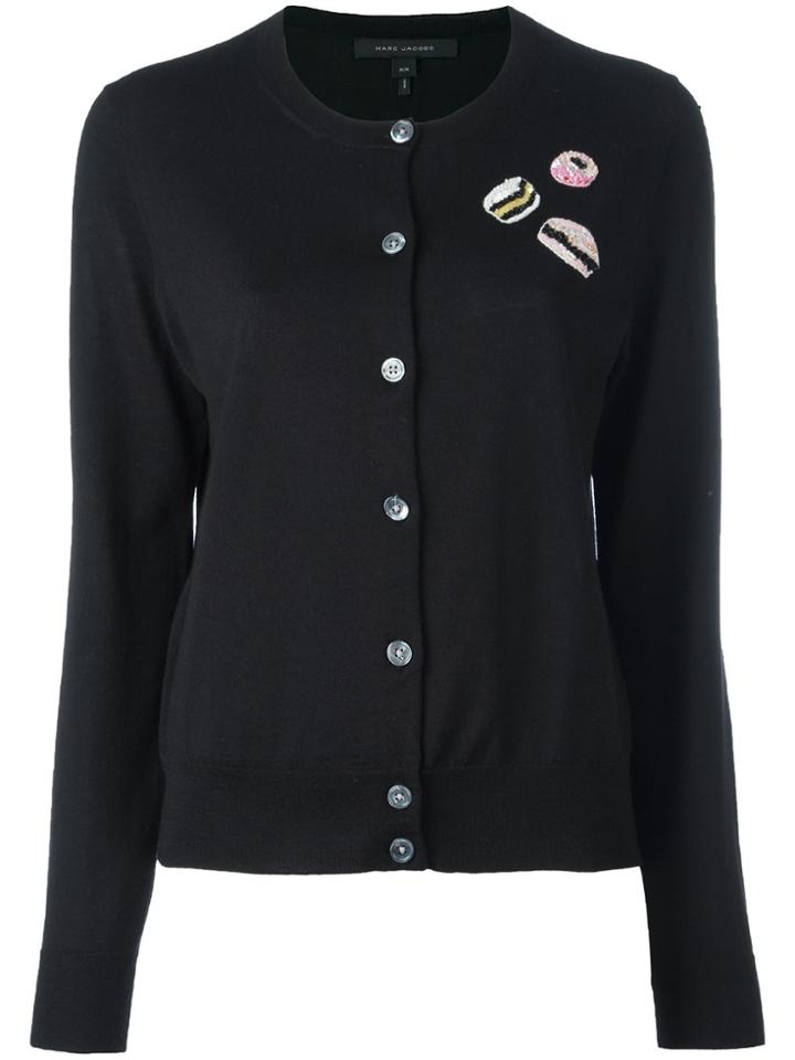 Marc Jacobs Sequin Patch Cardigan - Black