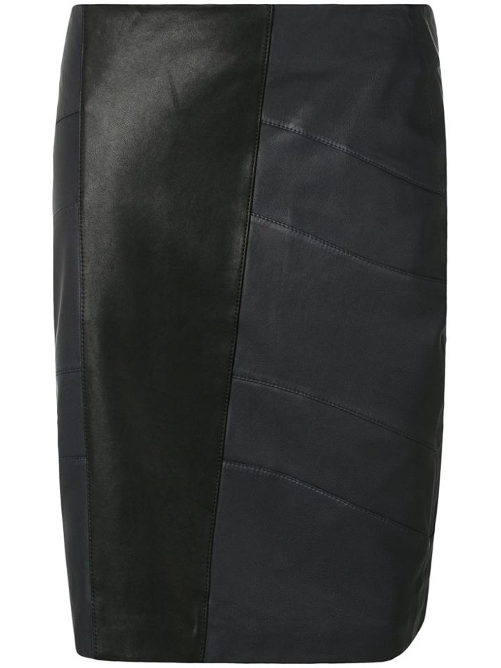 Closed Midi Straight Skirt - Blue