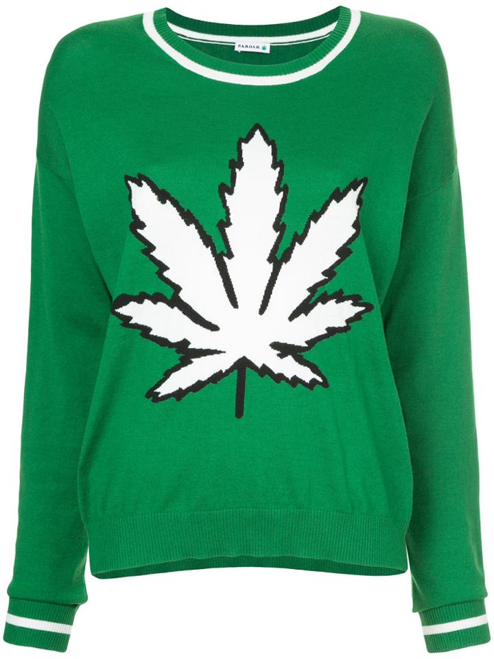P.a.r.o.s.h. Contrast Knit Jumper - Green