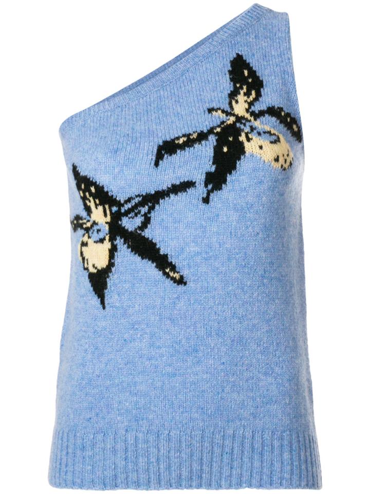 Prada Butterfly One-shoulder Jumper - Blue