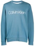 Calvin Klein Logo Printed Sweater - Blue
