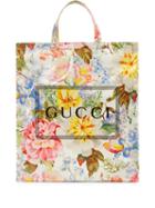 Gucci Medium Gucci Print Floral Tote - White