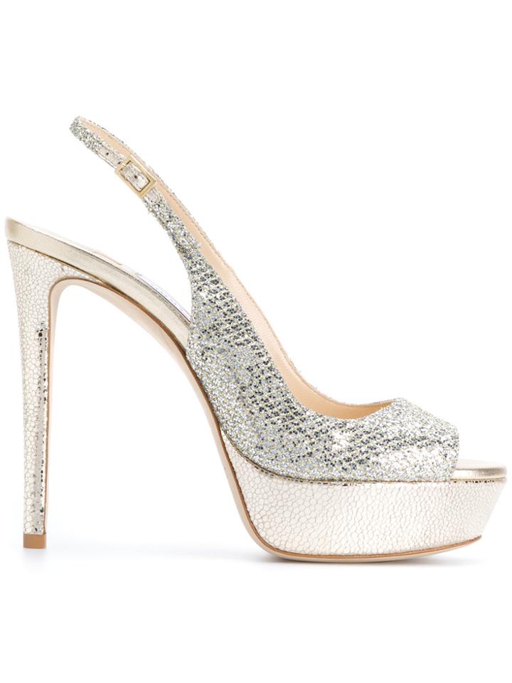 Jimmy Choo Selma 120 Sandals - Metallic