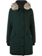 Canada Goose Buttoned Parka Coat, Women's, Size: Medium, Green, Cotton/nylon/polyester/duck Feathers