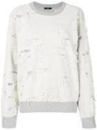 Diesel Ripped Sweatshirt - Nude & Neutrals