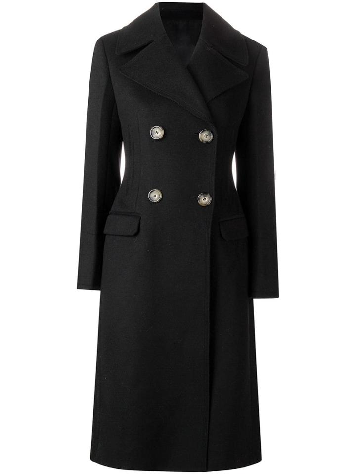 Helmut Lang Tailored Melton Coat - Black