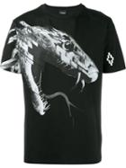 Marcelo Burlon County Of Milan Snake Print T-shirt, Men's, Size: Medium, Black, Cotton