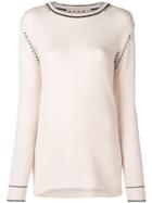 Marni Contrast-stitch Jumper - Nude & Neutrals