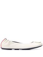 Tommy Hilfiger Logo Plaque Ballerina Pumps - White