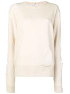 Helmut Lang Distressed Oversized Jumper - White