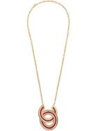 Marni Leather Rings Necklace - Gold