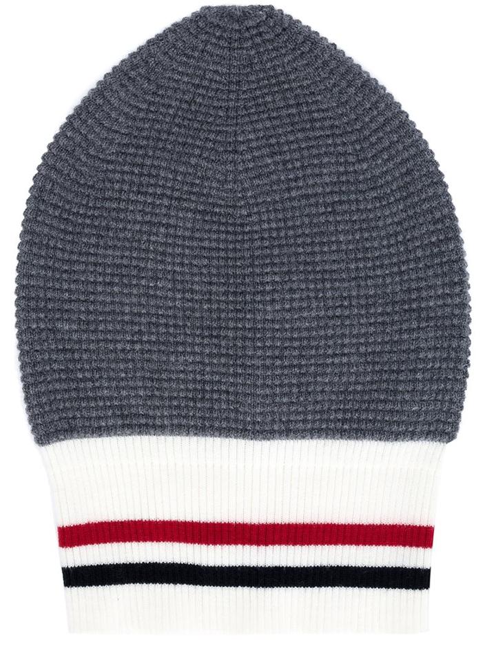 Moncler Gamme Bleu Ribbed Striped Beanie